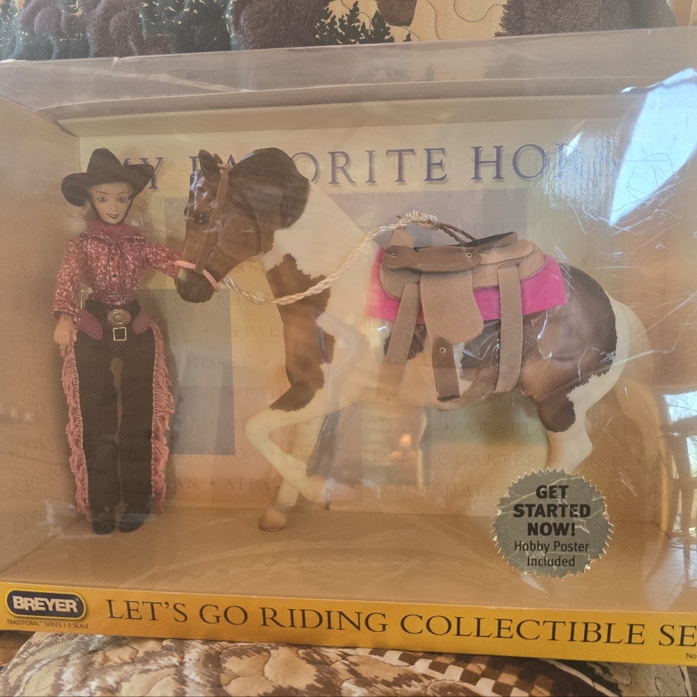 COPY - Breyer let's go riding western collectible set new in box